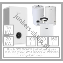 PAKIET BOSCH GC2300iW...P (jednofunkcyjny) - Z zasobnikiem i czujnikiem CWU