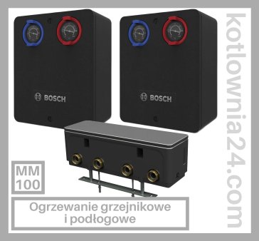 PAKIET GRUP POMPOWYCH BOSCH ZE SPRZĘGŁEM - z modułem MM100 - grzejniki + ogrzewanie podłogowe
