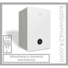 Condens GC5700iWT z wbudowanym zasobnikiem warstwowym c.w.u. o poj. 42 l, ze stali nierdzewnej