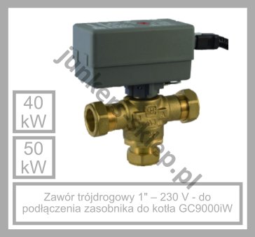 Zawór trójdrogowy do podłączenia zasobnika do kotła GC9000iW 40kW i 50 kW