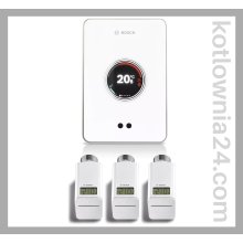 ZESTAW BOSCH EASY CONTROL- Regulator EasyControl CT200  +  3 głowice - biały