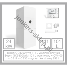 PAKIET BOSCH - GC5300iWM + CW400 + system kominowy 2581