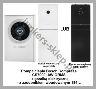 PAKIET MONOENERGETYCZNY - BOSCH COMPRESS CS7000i AW ORMS - z grzałką elektryczną i zasobnikiem 184 L