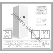 PAKIET BOSCH - GC5300iWM  +  CW400  +  system kominowy 2581